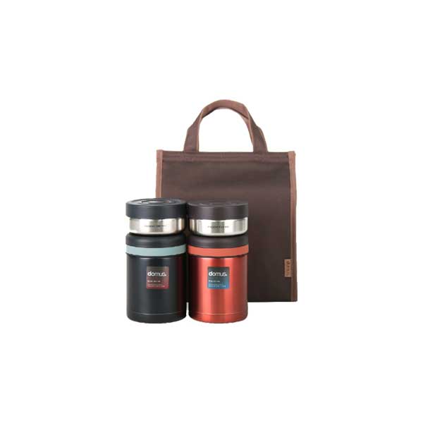 Domus Rovani Vacuum Lunch box blue/red metal 1300ml