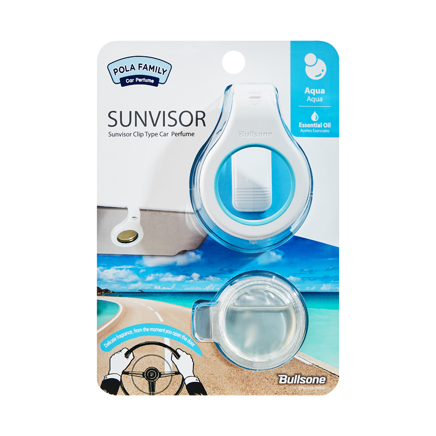 Bullsone Pola Family Sunvisor Clip Men Ocean Aqua Scent 4 ㎖(0.14oz)