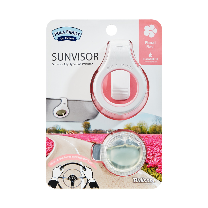 Bullsone Pola Family Sunvisor Clip Floral Scent 4㎖(0.14oz)
