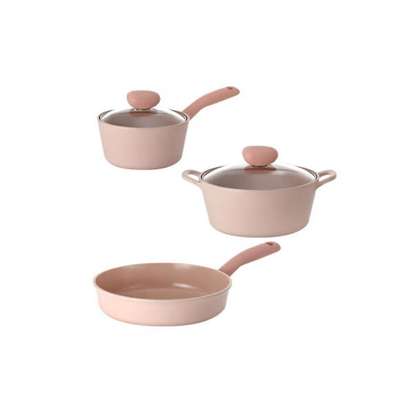 Neoflam Sherbet Cast Aluminum cookware 3p set Pink