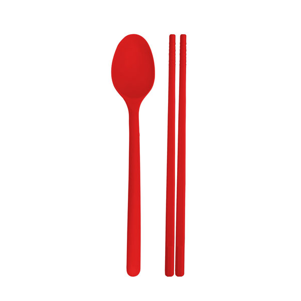 Silipot Silicone spoon and chopstick set